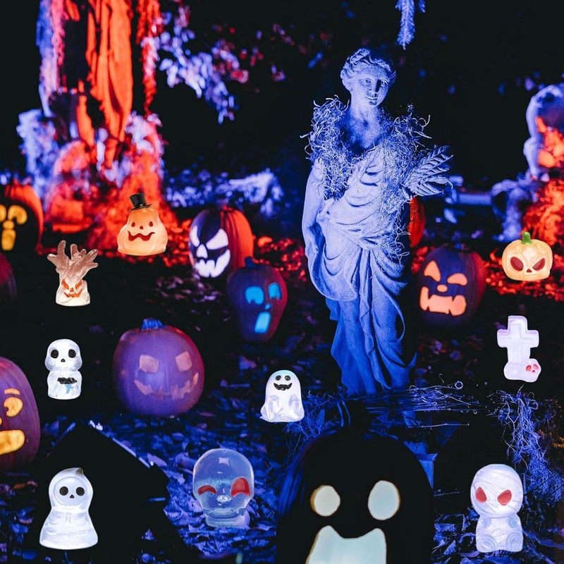 ZMRU Halloween Miniatures - 48 Types Miniature Figurines Mini Resin Animals, for Halloween Decorations, Halloween Party Favors Bag Fillers Garden Dollhouse Decor - Image 4
